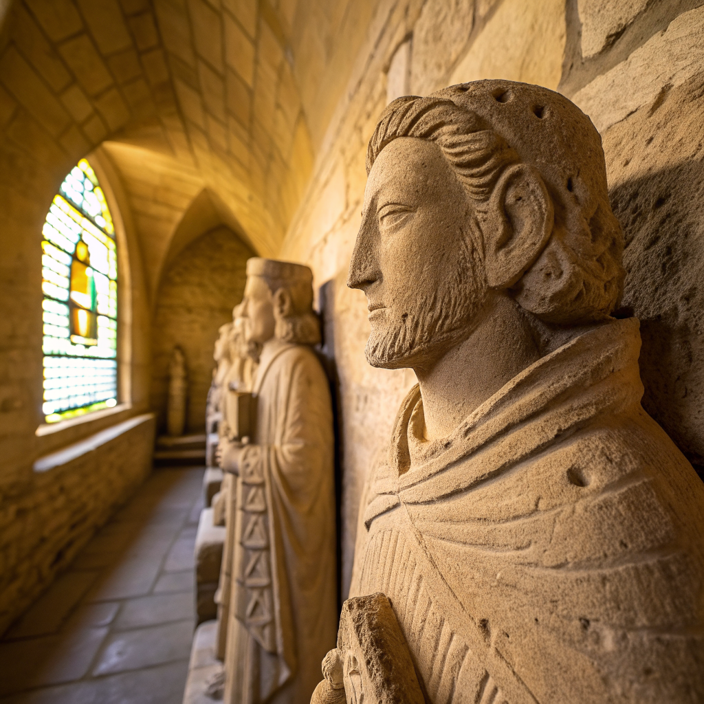 Détails des sculptures en pierre